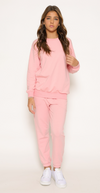 KAVEAH FRENCH TERRY STRAIGHT JOGGER PINK ICING