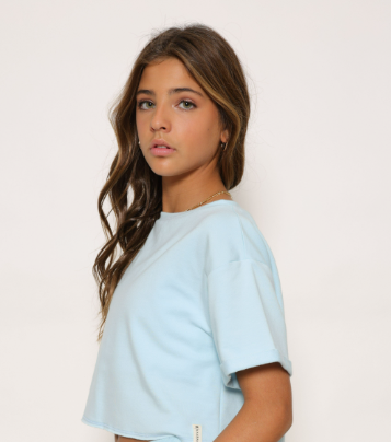 KAVEAH COTTON JERSEY TEE COOL BLUE