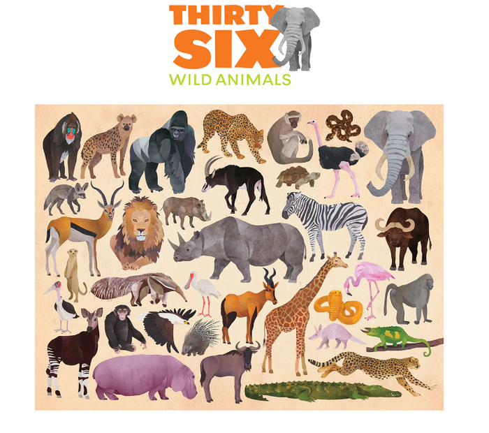 CROCODILE CREEK 100 PC WILD ANIMALS PUZZLE