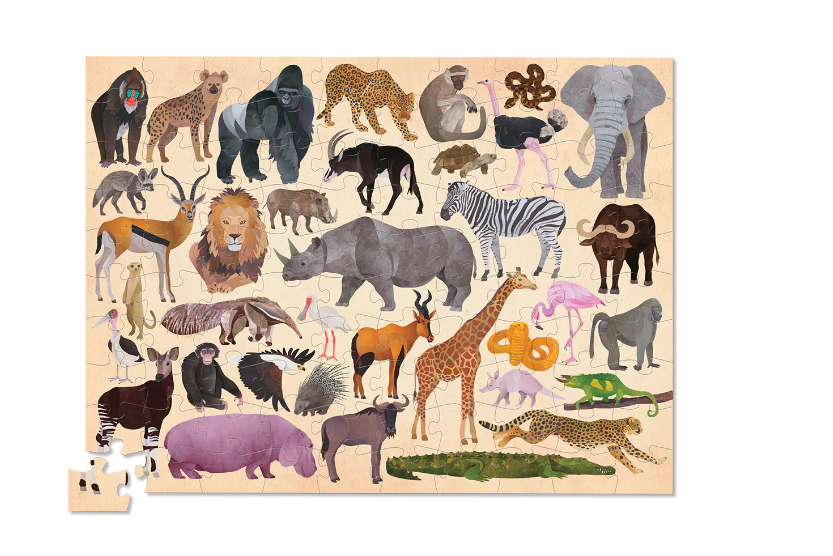 CROCODILE CREEK 100 PC WILD ANIMALS PUZZLE