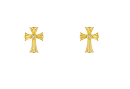 CROSS TEXTURE STUD EARRINGS