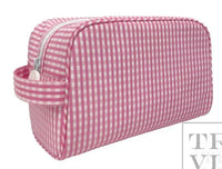 TRVL STOWAWAY TOILETRY BAG GINGHAM PINK