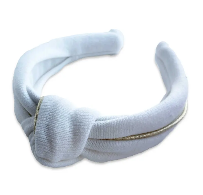 CHIC KNIT KNOT HEADBAND - WHITE