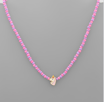 NECKLACE BEADED UNICORN