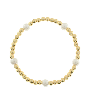 GOLD & PEARL BEADED BRACELET