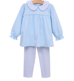 TROTTER STREET ANNIE PANTS SET LIGHT BLUE