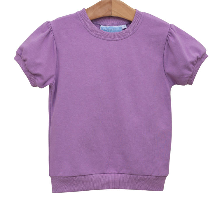 TROTTER STREET LANDRY PUFF SLEEVE TOP LAVENDER