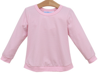 TROTTER STREET REAGAN TOP LIGHT PINK STRIPE