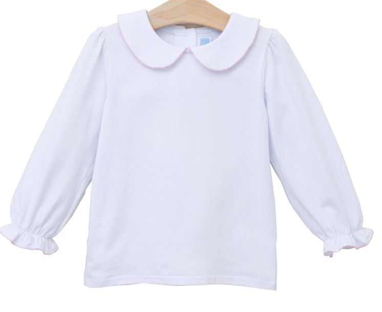 TROTTER STREET PETER PAN COLLAR SHIRT LIGHT PINK