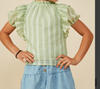 HAYDEN GIRLS RUFFLE SHOULDER PUFF TOP