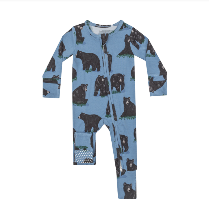 ANGEL DEAR BLACK BEARS 2 WAY ZIPPER ROMPER