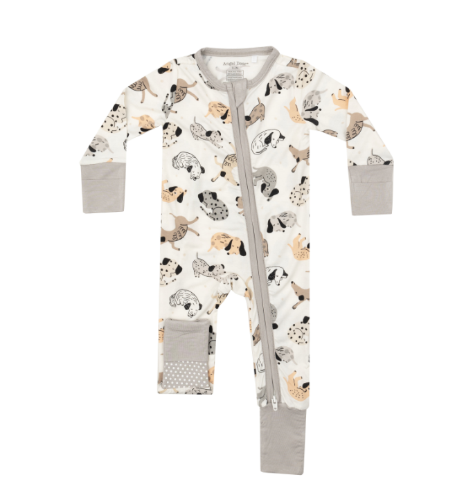 ANGEL DEAR COZY PUPS 2 WAY ZIPPER ROMPER