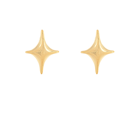 FOUR POINTED STAR METAL STUD EARRINGS