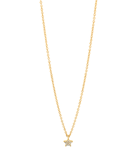 PAVE CZ STAR PENDANT NECKLACE