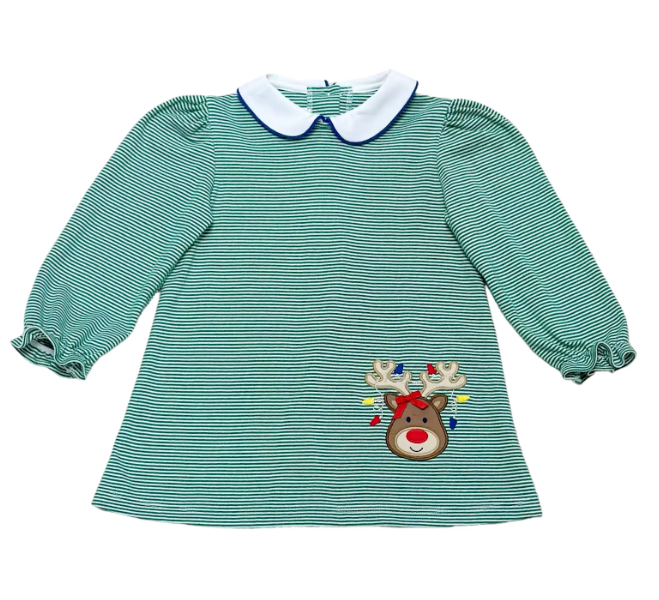 ZUCCINI KIDS REINDEER LOUISA DRESS CHRISTMAS