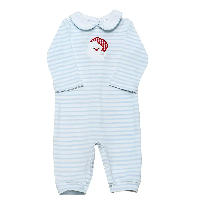 ZUCCINI KIDS SANTA OLIVER ROMPER LIGHT BLUE KNIT.