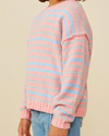 HAYDEN GIRLS ULTRA SOFT MULTI COLOR STRIPE PULLOVER SWEATER