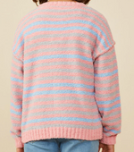 HAYDEN GIRLS ULTRA SOFT MULTI COLOR STRIPE PULLOVER SWEATER