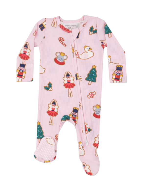 ANGEL DEAR SUGAR PLUM FAIRY CHRISTMAS COOKIE PINK 2 WAY ZIPPER FOOTIE