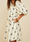 HAYDEN GIRLS ALL OVER BOW PRINT BELTED DRESS