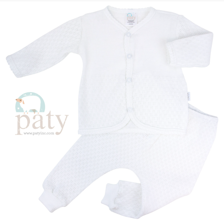 PATY LS 2 PIECE LEGGING SET WHITE