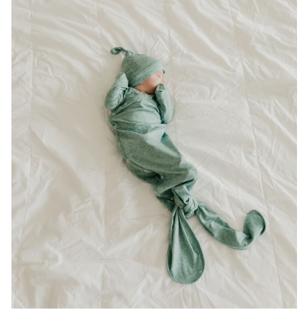 COPPER PEARL KNOTTED NEWBORN  GOWN EMERSON