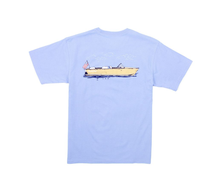 PROPERLY TIED LD BOYS BOATING TRADITION SS LIGHT BLUE