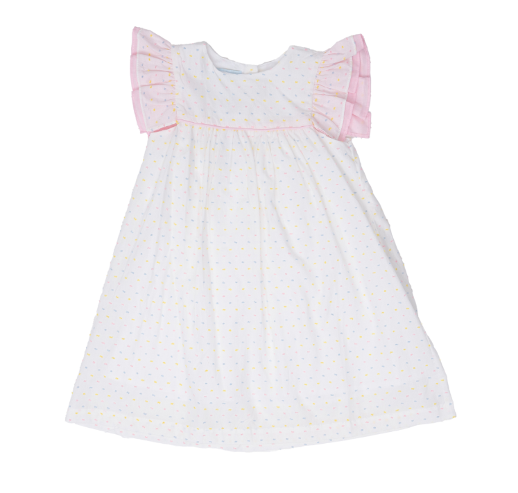 THE OAKS TARA PASTEL SWISS DOT DRESS