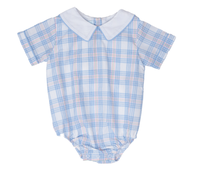 THE OAKS JAMES PINK/BLUE PLAID BUBBLE