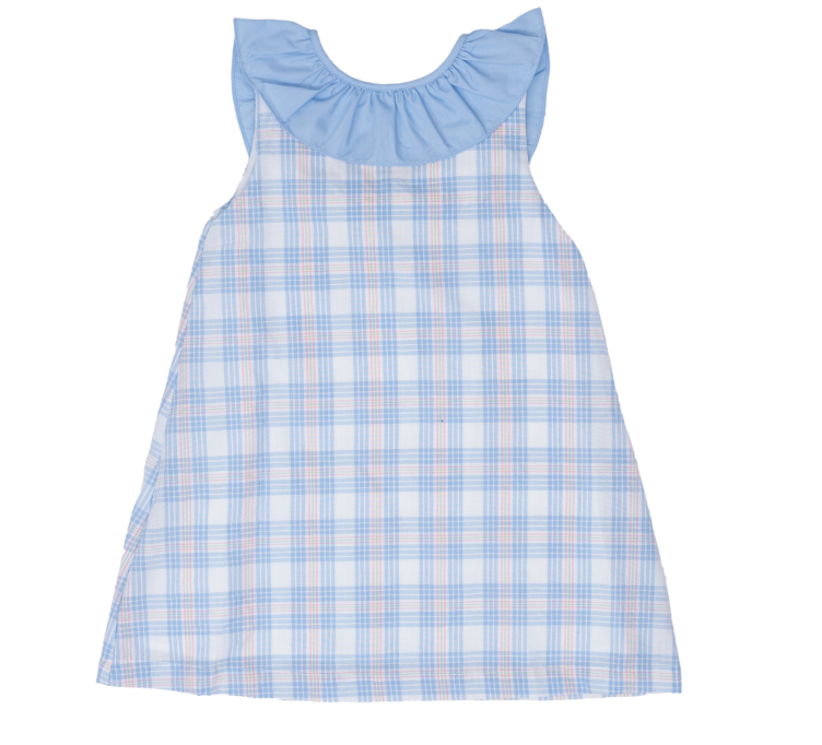 THE OAKS ALLY KOLE PINK/BLUE PLAID DRESS