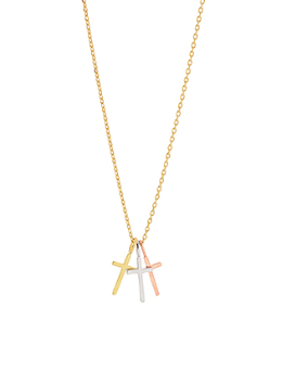 THREE CROSS NECKLACE