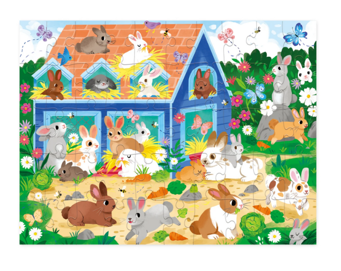 CROCODILE CREEK 50 PC HOUSE PUZZLE/BUNNY HOUSE