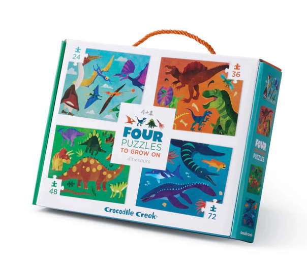 CROCODILE CREEK FOUR PUZZLES DINOSAURS