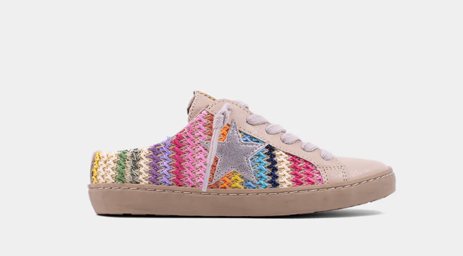 SHUSHOP POLKA MINI BRIGHT MULTI STRIPE SNEAKER