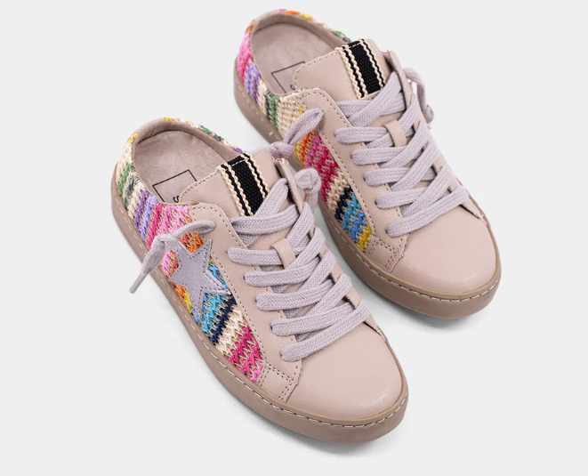 SHUSHOP POLKA MINI BRIGHT MULTI STRIPE SNEAKER