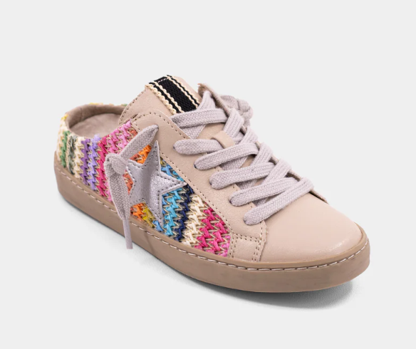 SHUSHOP POLKA MINI BRIGHT MULTI STRIPE SNEAKER