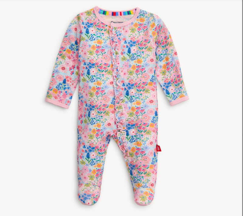 MAGNETIC ME LILY MODAL FOOTIE WITH RUFFLE