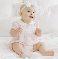 MAGNOLIA BABY MINI CHECK SHORT SLEEVE BUBBLE