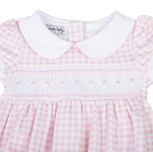 MAGNOLIA BABY MINI CHECK SHORT SLEEVE BUBBLE