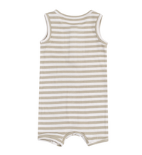 ANGEL DEAR STRIPE SAGE SLEEVELESS SHORTIE ROMPER