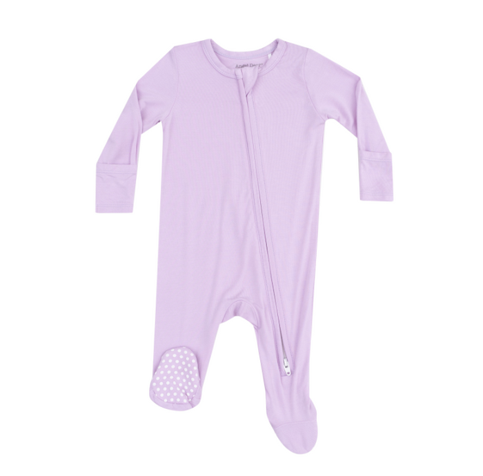 ANGEL DEAR SOLID WINSOME ORCHID 2 WAY ZIPPER FOOTIE