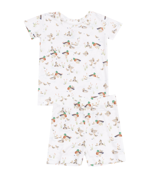 ANGEL DEAR DUCKLING FAMILIES LOUNGEWEAR SHORT SET