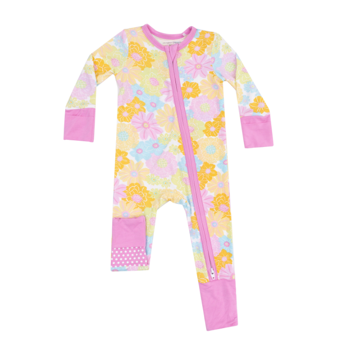 ANGEL DEAR SUNNY DAHLIAS 2 WAY ZIPPER ROMPER