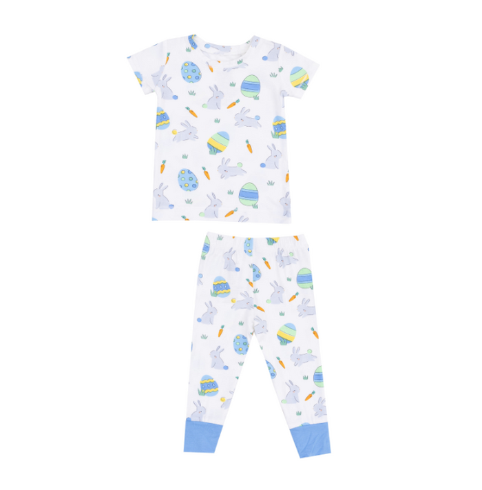 ANGEL DEAR EASTER BUNNIES BLUE S/S LOUNGEWEAR SET