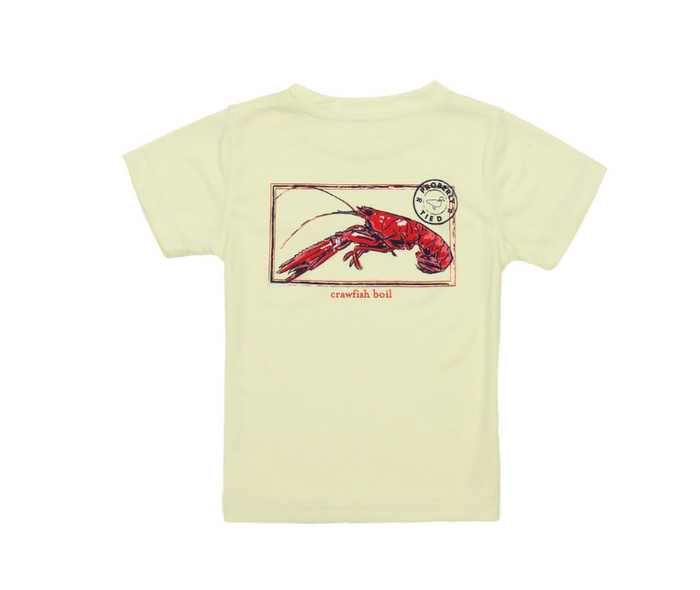 PROPERLY TIED LD BOYS PERFORMANCE TEE CRAWFISH