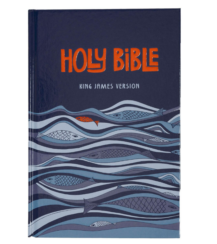 BLUE HARDCOVER KIDS KING JAMES VERSION BIBLE