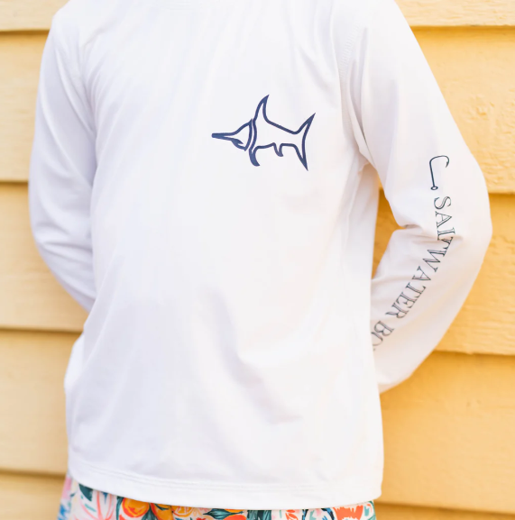 SALTWATER BOYS TYBEE RASHGUARD WHITE