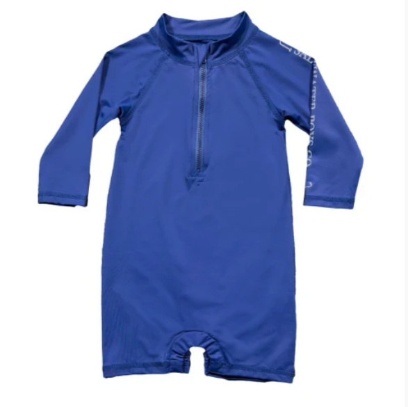 SALTWATER BOYS TYBEE RASHGUARD ROMPER NAVY