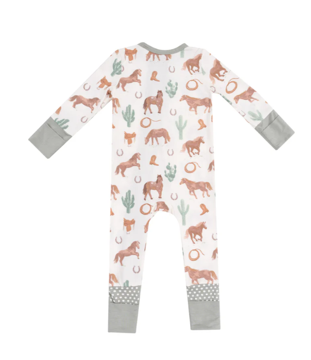 ANGEL DEAR WESTERN HORSES 2 WAY ZIPPER ROMPER