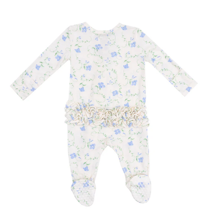 ANGEL DEAR SWEET VINES 2 WAY RUFFLE ZIPPER FOOTIE